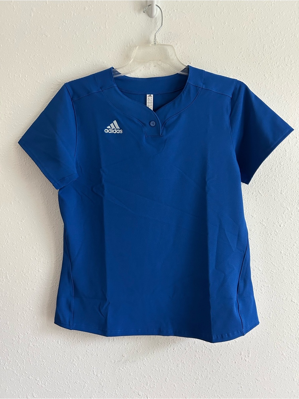 adidas Softball Jersey Women's Size L Blue GQ9203 Sports Athletic